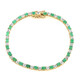 Brazalete en plata con Esmeralda de Socoto