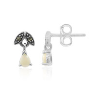 Pendientes en plata con Ópalo blanco