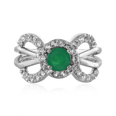 Anillo en plata con Esmeralda de Brasil