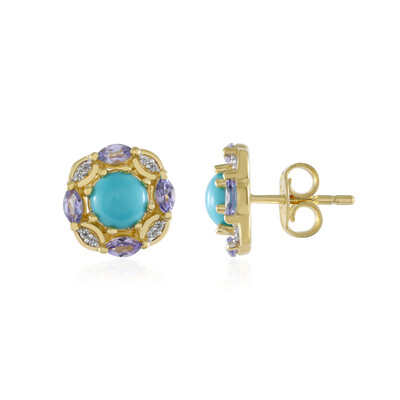 Pendientes en plata con Turquesa bella durmiente
