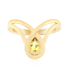 Anillo en oro con Berilo dorado de Australia