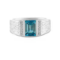 Anillo en plata con Zircón de Ratanak Kirí