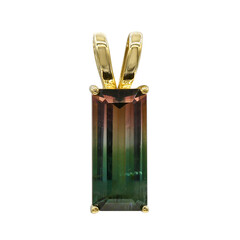 Colgante en oro con Turmalina multicolor