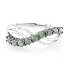 Anillo en plata con Diamante fantasía