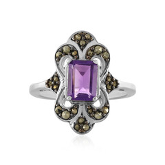 Anillo en plata con Amatista de Marruecos