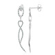 Pendientes en plata con Diamante fantasía
