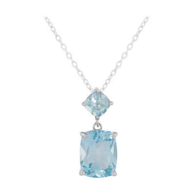Collar en plata con Topacio azul cielo