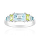 Anillo en plata con Topacio azul cielo