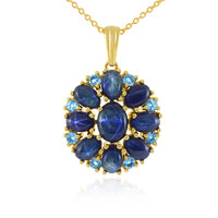 Collar en plata con Zafiro estrella azul