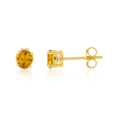 Pendientes en plata con Escapolita cognac