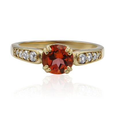 Anillo en plata con Topacio mandarina
