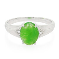 Anillo en plata con Crisoprasa imperial