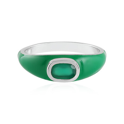 Anillo en plata con Ónix verde