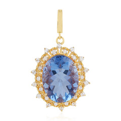 Colgante en plata con Fluorita de color cambiante