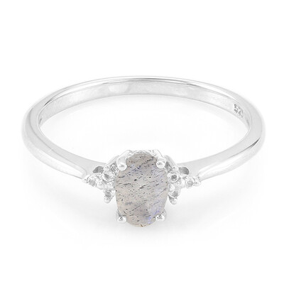 Anillo en plata con Labradorita
