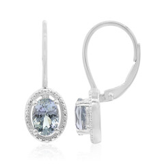 Pendientes en plata con Tanzanita sin calentar