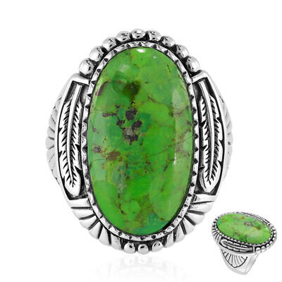 Anillo en plata con Turquesa verde Mohave Kingman (Art of Nature)