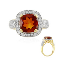 Anillo en plata con Citrino de Madeira