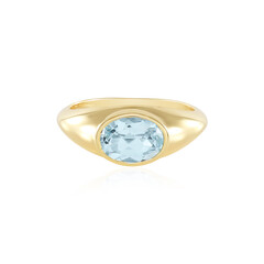 Anillo en plata con Topacio azul cielo