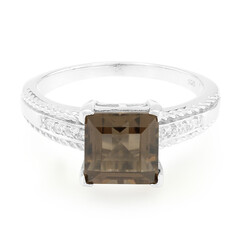 Anillo en plata con Cuarzo ahumado