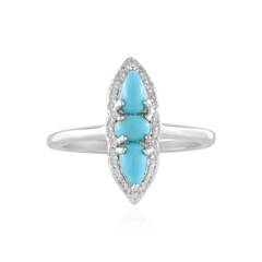 Anillo en plata con Turquesa bella durmiente