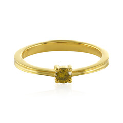 Anillo en plata con Diamante amarillo I4