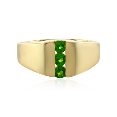 Anillo en plata con Diópsido de Rusia