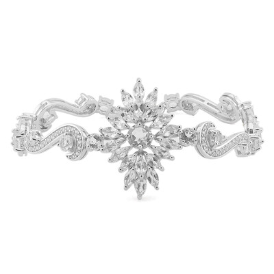 Brazalete en plata con Topacio blanco