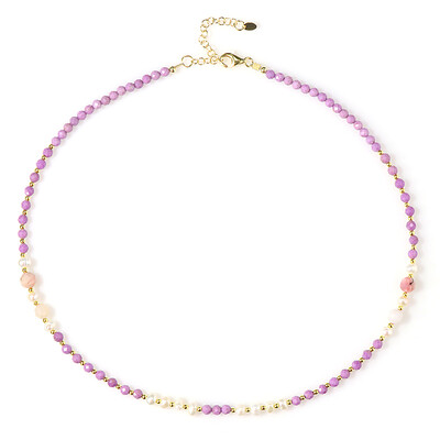 Collar en plata con Ópalo rosa (Riya)