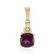 Colgante en oro con Granate Magenta