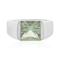 Anillo en plata con Amatista verde