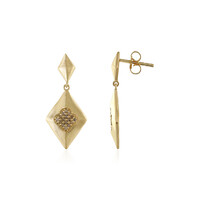 Pendientes en plata con Diamante chocolate I3