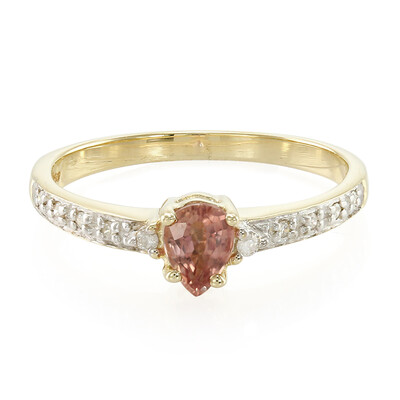 Anillo en oro con Zafiro Padparascha no calentado