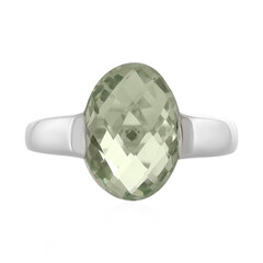 Anillo en plata con Amatista verde