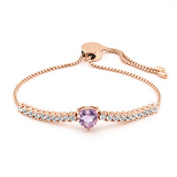 Brazalete en plata con Amatista de Bolivia