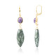 Pendientes en plata con Serafinita (CUSTODANA)