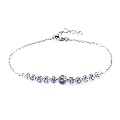 Brazalete en plata con Tanzanita