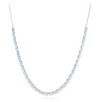 Collar en plata con Topacio azul cielo