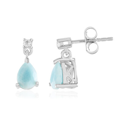 Pendientes en plata con Larimar