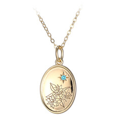 Collar en plata con Topacio azul suizo
