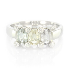 Anillo en plata con Turmalina cuprífera