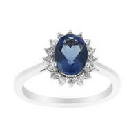 Anillo en plata con Fluorita de color cambiante