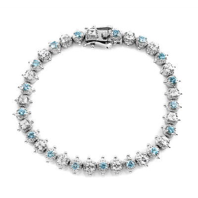 Brazalete en plata con Zircón de Ratanak Kirí (Dallas Prince Designs)