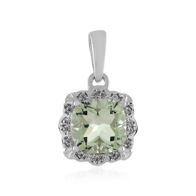 Colgante en plata con Amatista verde