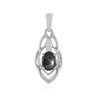 Colgante en plata con Zafiro estrella negra
