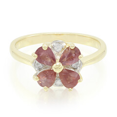 Anillo en oro con Zafiro Padparascha no calentado