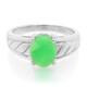 Anillo en plata con Crisoprasa imperial