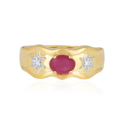 Anillo en plata con Rubí de Madagascar