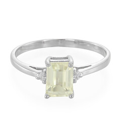 Anillo en plata con Cuncita amarillo canario