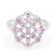 Anillo en plata con Zafiro de Ceilán rosa